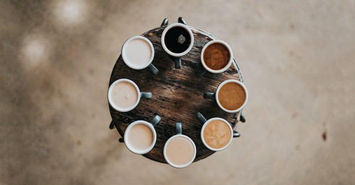 Cappuccino, Caffè Latte eller Americano